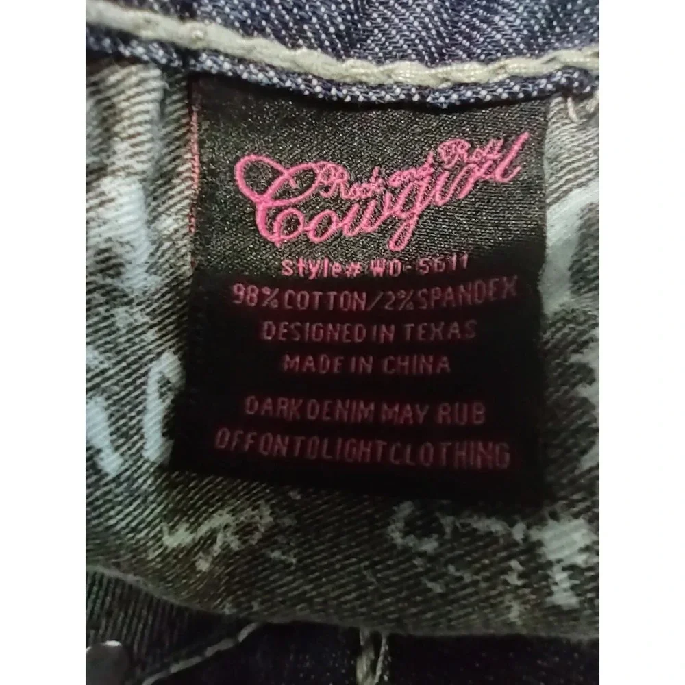 Bootcut Jeans Rock and‎ Roll Cowgirl 27x32 Western Y2K Cowgirl WD-5611 Denim Low